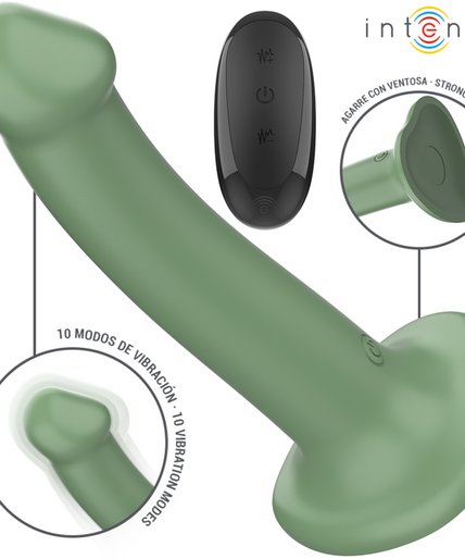 Intense – Becca Vibrator mit Saugnapf 10 Vibrationen Grün Fernbedienung 