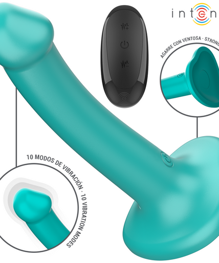 Intense – Katie Vibrator mit Saugnapf, 10 Vibrationsstufen, blau, Fernbedienung
