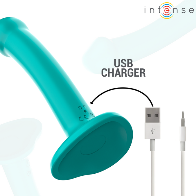 Intense – Katie Vibrator mit Saugnapf, 10 Vibrationsstufen, blau, Fernbedienung