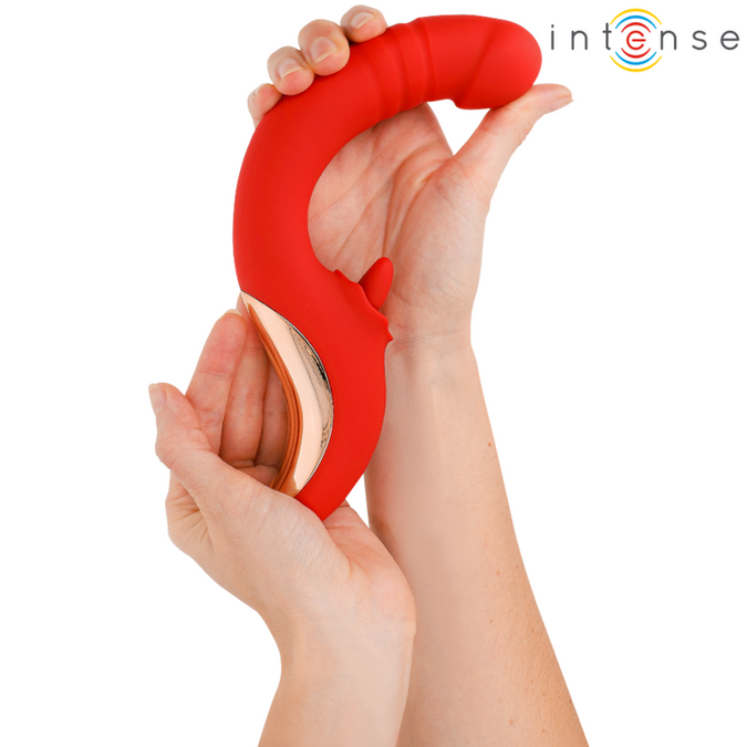 Intense – Paulina Vibrator und Stimulator in U-Form Rot