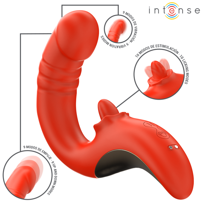 Intense – Paulina Vibrator und Stimulator in U-Form Rot