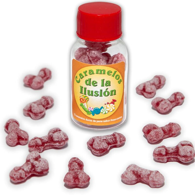 Diablo Picante – 12 Penis-förmige Illusionsbonbons Erdbeer/Kirsch