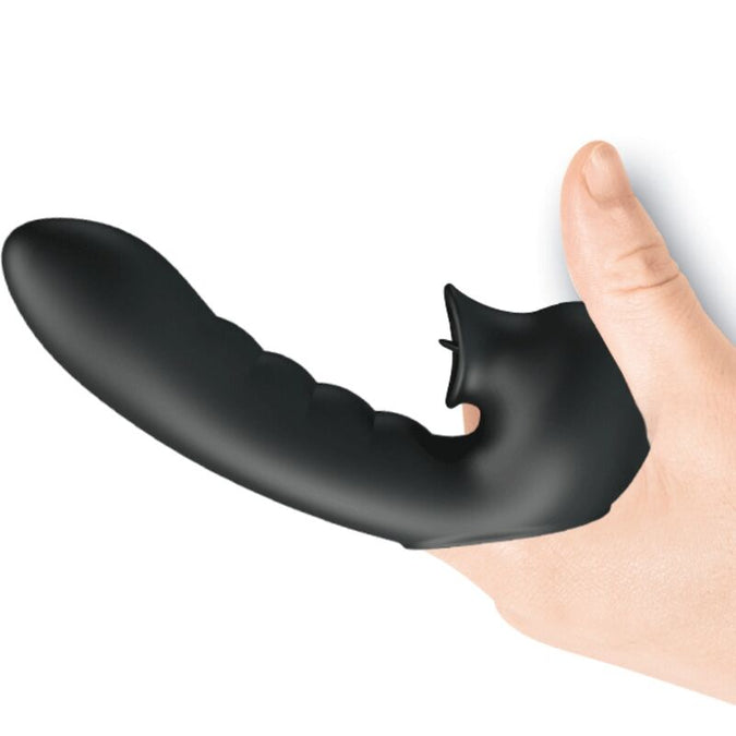 Pretty Love – Hobgoblin Vibrating Finger Case 12 Vibrations + Clitoris Stimulator Black