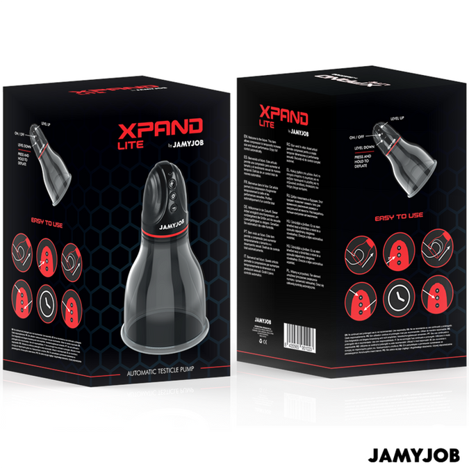Jamyjob – Xpand Lite Automatische Hodensackpumpe mit 3 Saugstufen Grau