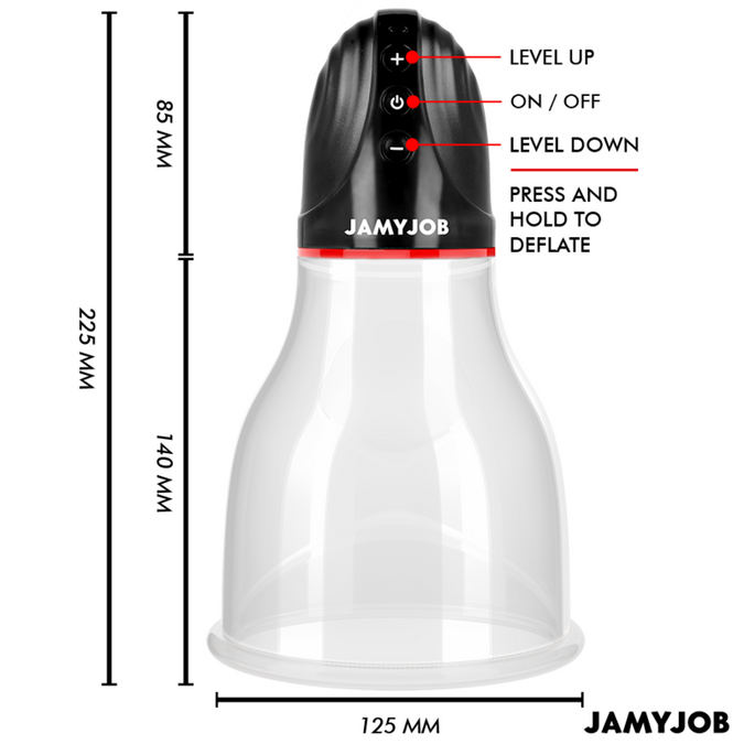 Jamyjob – Xpand Lite Automatische Hodensackpumpe mit 3 Saugstufen Grau