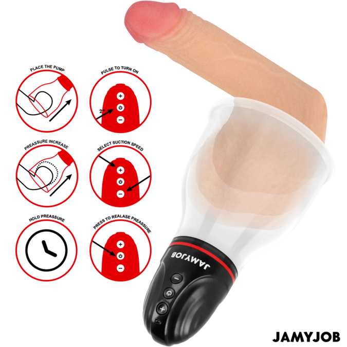 Jamyjob – Xpand Lite Automatische Hodensackpumpe mit 3 Saugstufen Grau