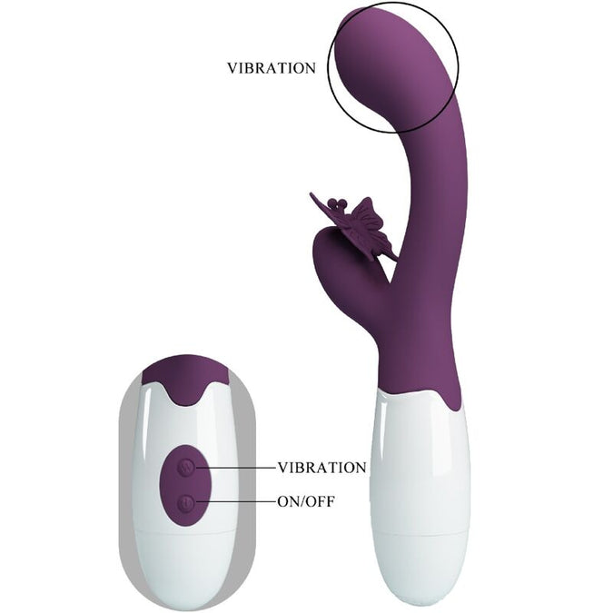 Pretty Love – Butterfly Kiss Rabbit Vibrator & G-Punkt Stimulator Lila
