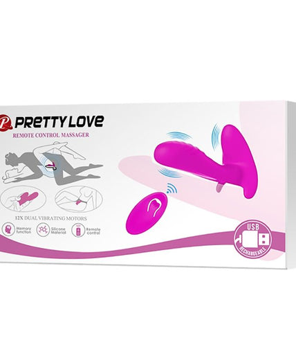 Pretty Love – Massager & Vibrator 12 Vibrations Fernbedienung Lila