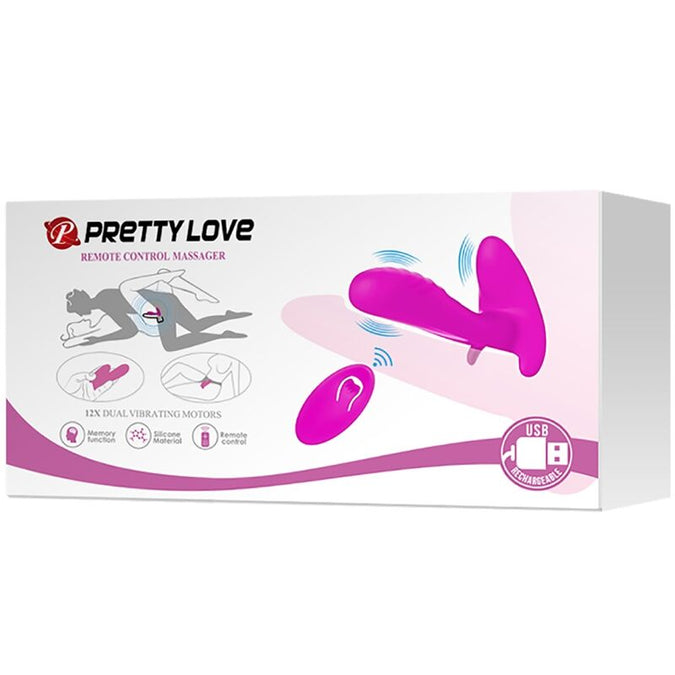 Pretty Love – Massager & Vibrator 12 Vibrations Fernbedienung Lila