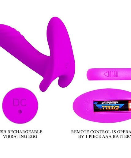Pretty Love – Massager & Vibrator 12 Vibrations Fernbedienung Lila