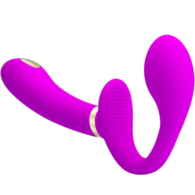 Pretty Love – Thunderbird Doppel-Riemen-On-Vibrator Fernbedienung Lila