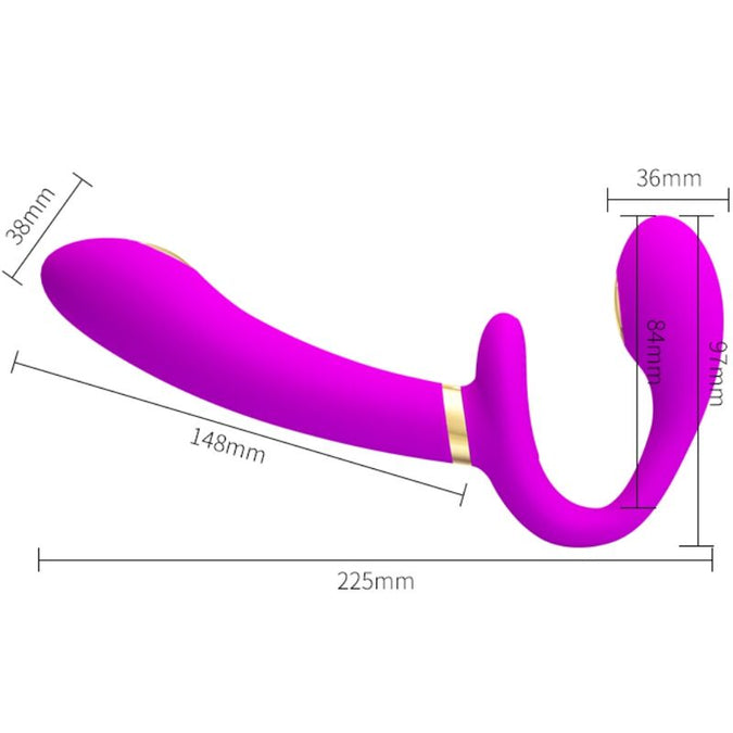 Pretty Love – Thunderbird Doppel-Riemen-On-Vibrator Fernbedienung Lila