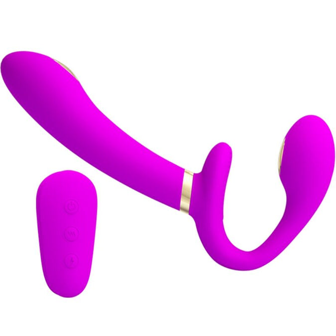 Pretty Love – Thunderbird Doppel-Riemen-On-Vibrator Fernbedienung Lila