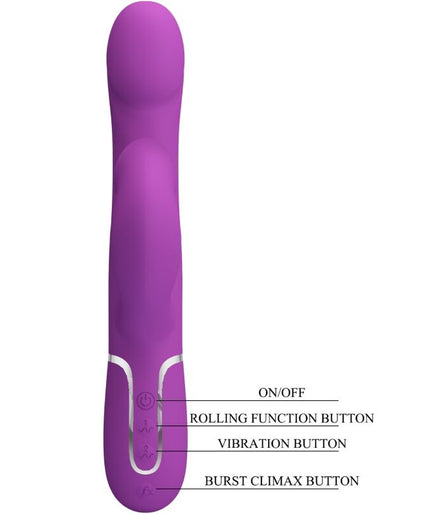 Pretty Love – 4-in-1 Multifunktionsvibrator und Stimulator Lila