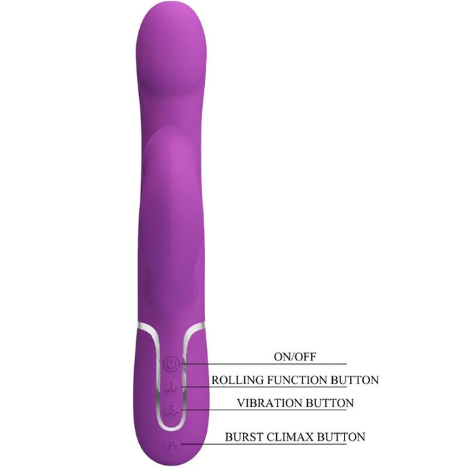 Pretty Love – 4-in-1 Multifunktionsvibrator und Stimulator Lila