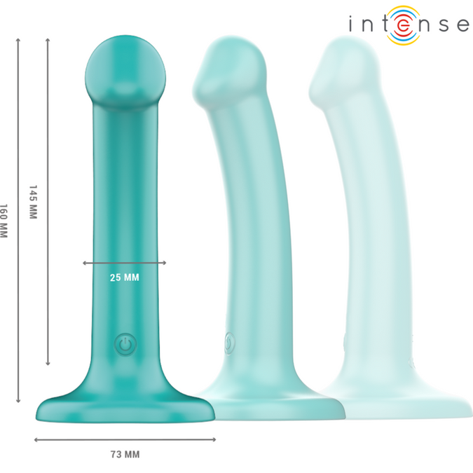 Intense – Katie Vibrator mit Saugnapf, 10 Vibrationsstufen, blau, Fernbedienung