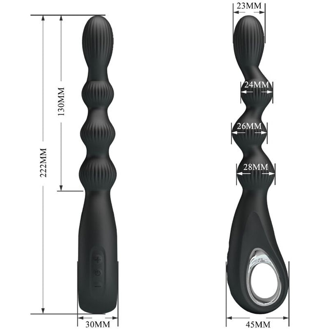 Pretty Love – Federer Anal-Vibrator 12 Vibrationen Schwarz