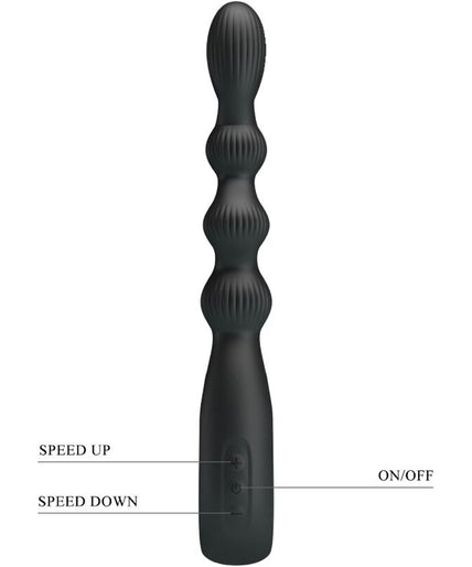 Pretty Love – Federer Anal-Vibrator 12 Vibrationen Schwarz