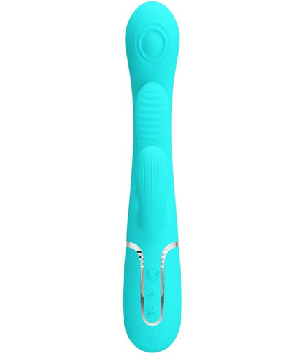 Pretty Love – Shania Dreifach-Rabbit-Multifunktions-Vibrator 3-in-1 Blau