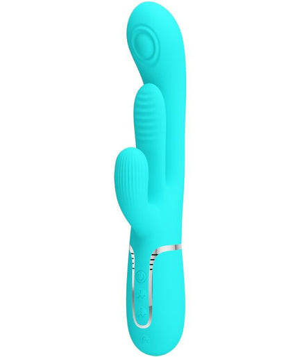 Pretty Love – Shania Dreifach-Rabbit-Multifunktions-Vibrator 3-in-1 Blau