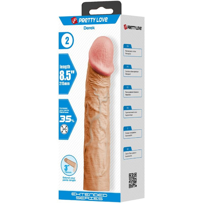 Pretty Love – Derek Penis Sleeve mit 7,6 cm Verlängerung, Hautfarbe