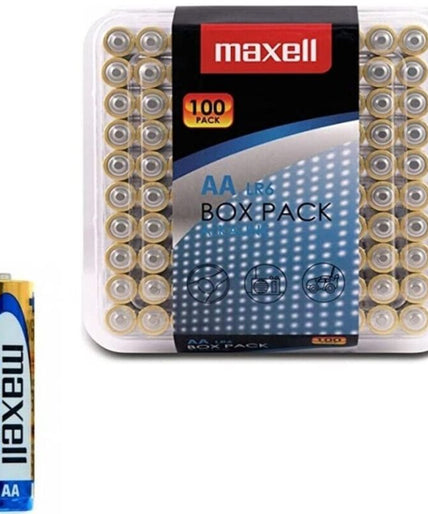 Maxell – Alkaline Battery Aa Lr6 Pack*100 Batteries
