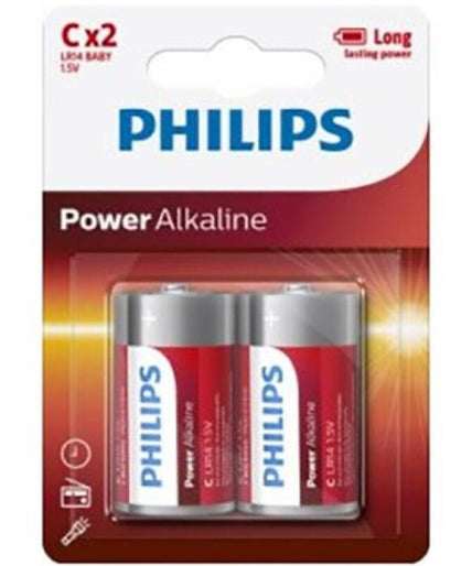 Philips – Power Alkaline Battery C Lr14 Blister*2