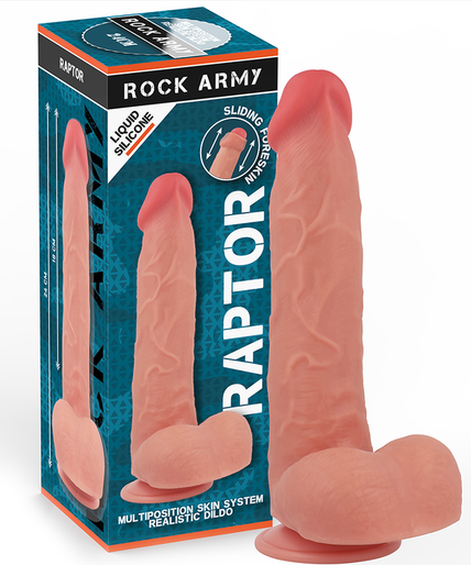 Pleasurements – Rockarmy – Flüssigsilikon Raptor Realistischer Dildo 24 cm