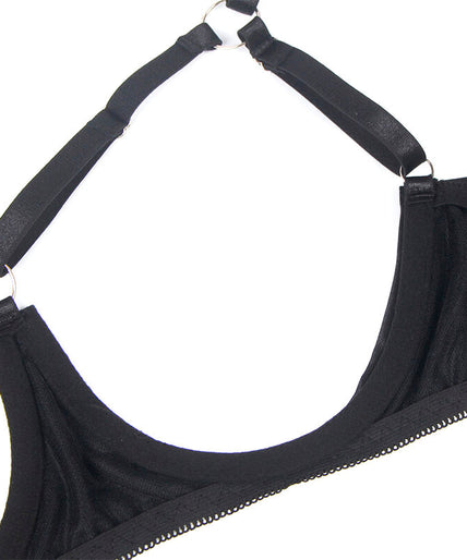 Subblime – 955199 Bra Set With Adjustable Black Bow S/m