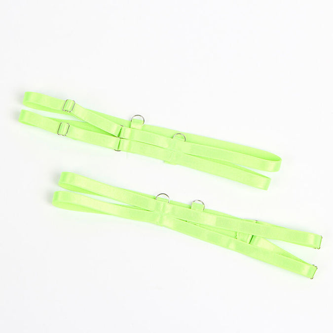 Subblime – 955311 Set van beha met kant en jarretels in groen en blauw S/m