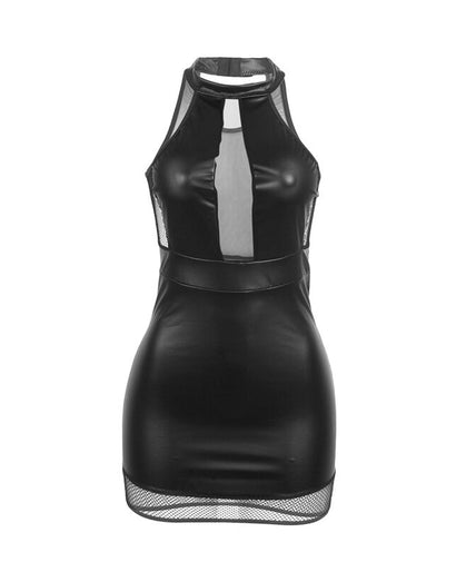 Subblime – 955489 Halter Neck Dress With Transparencies Black L/xl