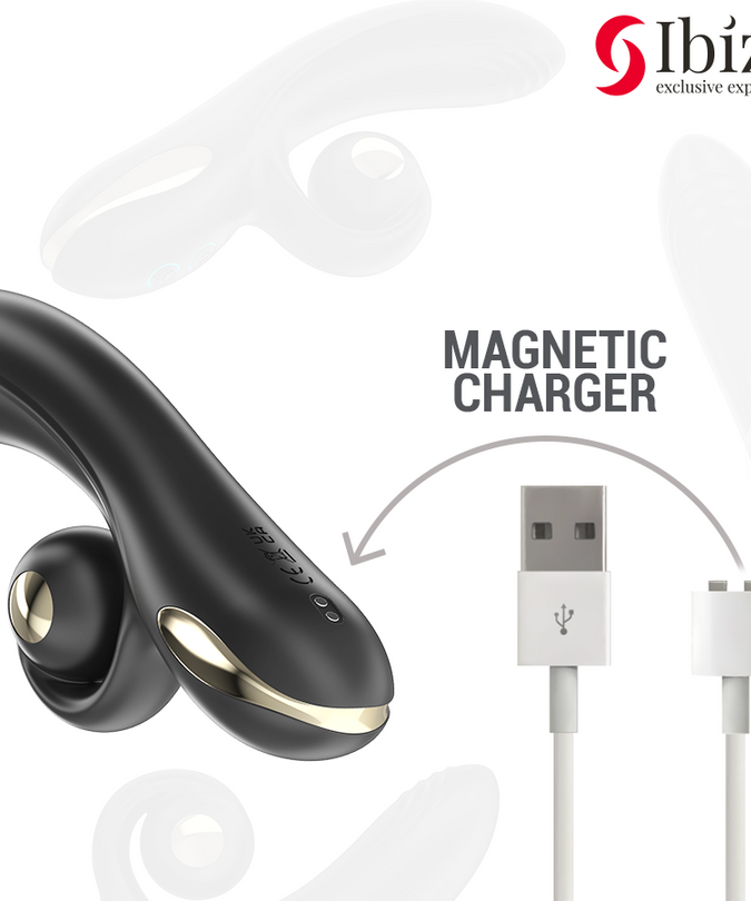 Ibiza – Twister Vibrator mit gebogenem Stimulator und Vibro-Rotation