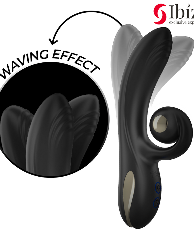 Ibiza – Twister Vibrator mit gebogenem Stimulator und Vibro-Rotation