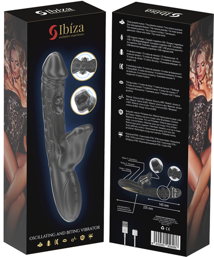 Ibiza – Vibrator und Klitorisstimulator mit Beiß- und Rotationsfunktion 