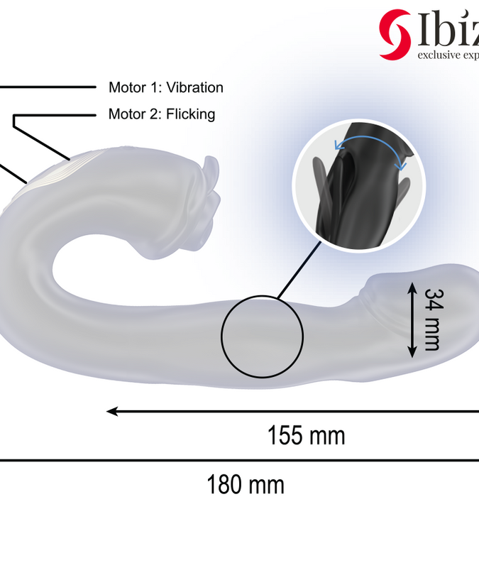 Ibiza – Rose Vibrator mit Schnippeffekt und Klitorisstimulator 