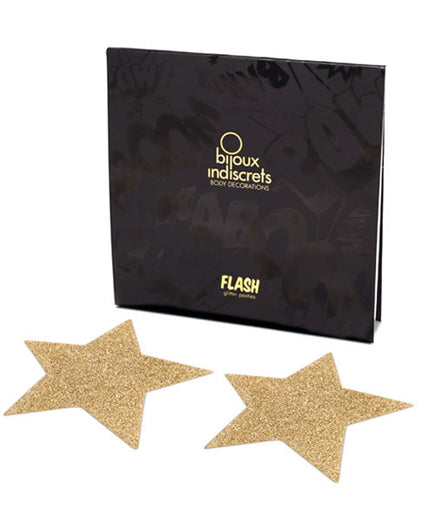 Bijoux – Indiscrets Flash Goldene Stern Brustwarzenabdeckungen