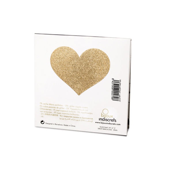 Bijoux – Indiscrets Flash Goldenes Herz Brustwarzenabdeckungen