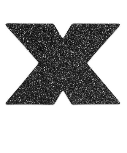 Bijoux – Indiscrets Flash Cross Schwarze Brustwarzenabdeckungen