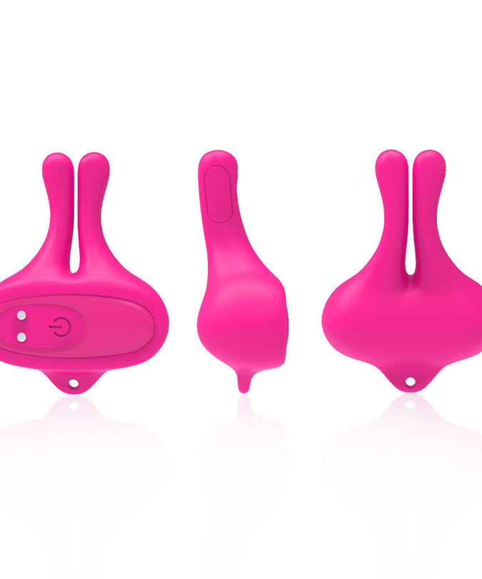 Armony – Rabbit-förmige Vibrations-Magnet-Brustwarzenklemmen Pink