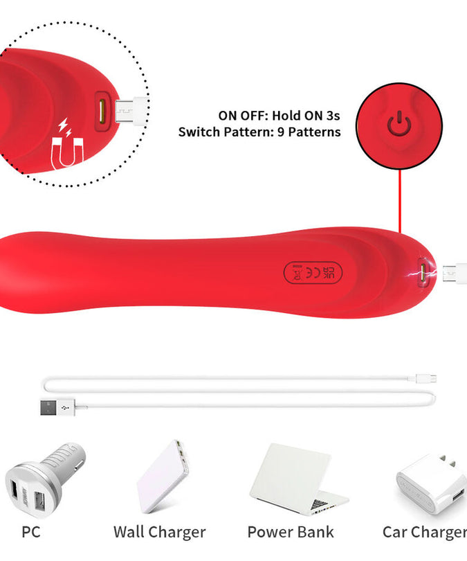 Armony – Vibrator mit oszillierender Zunge Rot