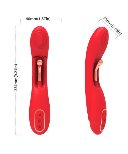 Armony – Vibrator mit oszillierender Zunge Rot