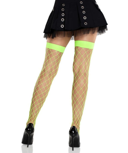 Leg Avenue – Weite Netzstrumpfhose Neongrün
