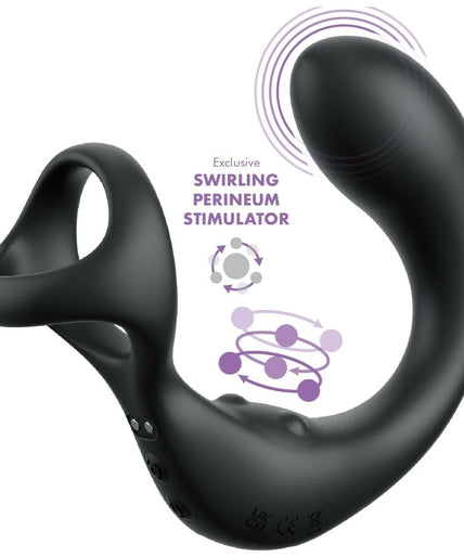 Pleasurements – Anal Fantasy Elite – Ass – Gasm Taint – Alizer Vibrating Anal Massager Mit Fernbedienung – Schwarz