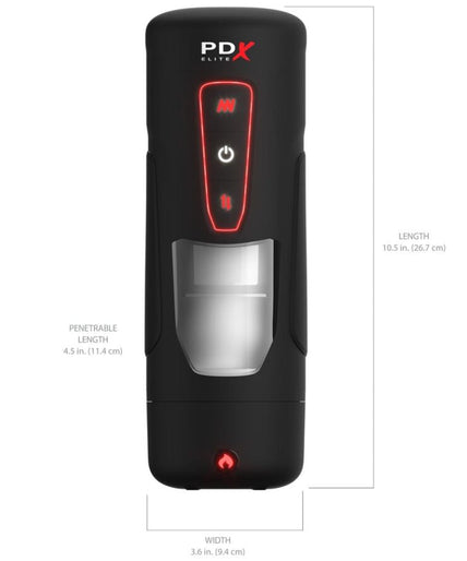 Pdx Elite – Milk Me Hotter Automatischer Masturbator mit Stoß- und Wärmeeffekt Vibration
