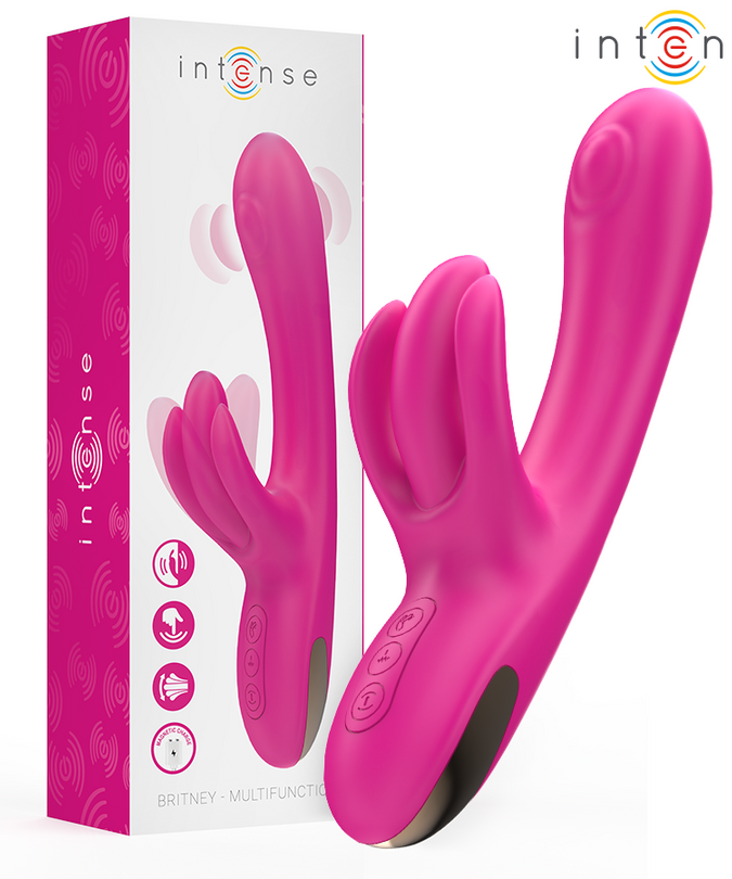 Intense – Britney Multifunktionaler Rabbit-Vibrator 23 cm Pink