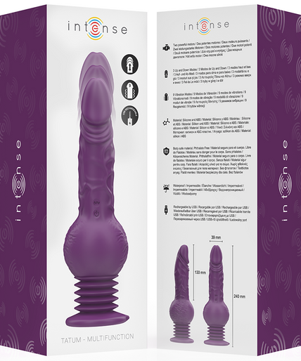 Intense – Tatum Multifunktionsvibrator mit Auf- und Abwärtsvibration, 24 cm, Lila