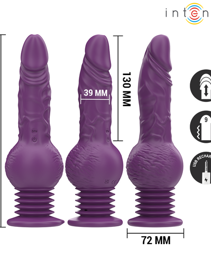Intense – Tatum Multifunktionsvibrator mit Auf- und Abwärtsvibration, 24 cm, Lila