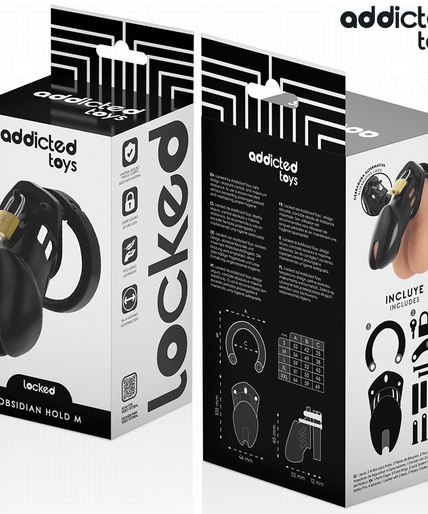Addicted Toys Locked – Obsidian Hold Penis Cage Size M