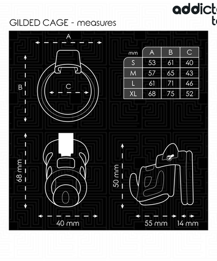 Addicted Toys Locked – Gilden Cage Silicone Penis Cage 8.5 Cm