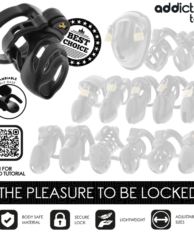 Addicted Toys Locked – Ewiges Schloss Penis Käfig 9 cm